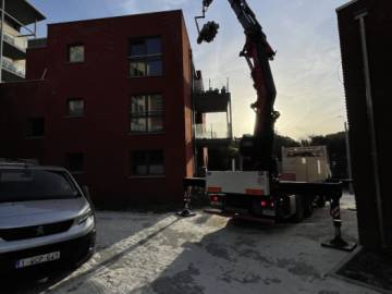 Toiture verte réalisée sur un bâtiment à appartements à Liège