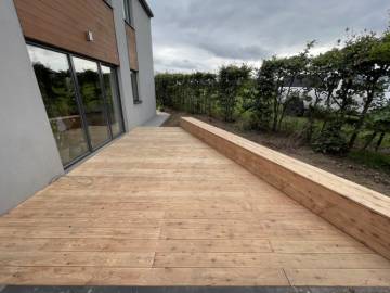 Réalisation d'une terrasse en région Hutoise