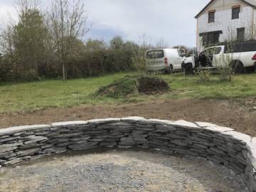 Mur a sec réalisé à Dinant