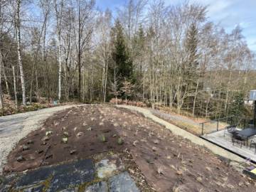 Réalisation d'un mur de soutènement en épalis de schiste