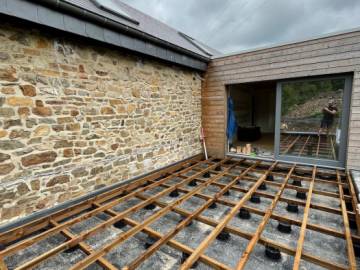 Terrasse en mélèze à St Hubert