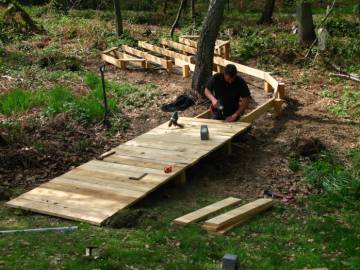 Terrasse en bois de robinier à Liège