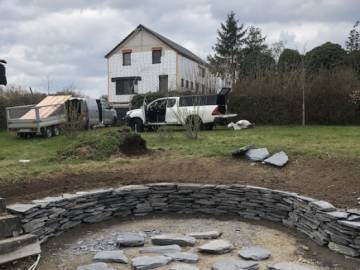 Mur a sec réalisé à Dinant