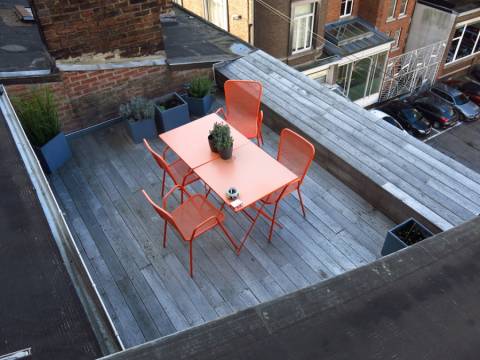 Terrasse en bois de robinier à Liège